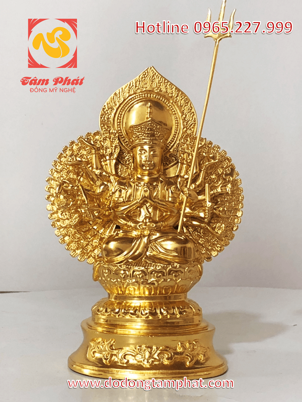Tổng hợp một số sản phẩm tượng Phật đồng của đồ đồng Tâm Phát