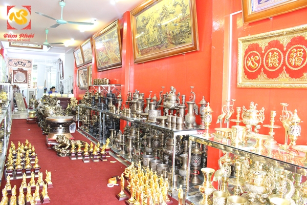 Tổng hợp một số sản phẩm tượng Phật đồng của đồ đồng Tâm Phát