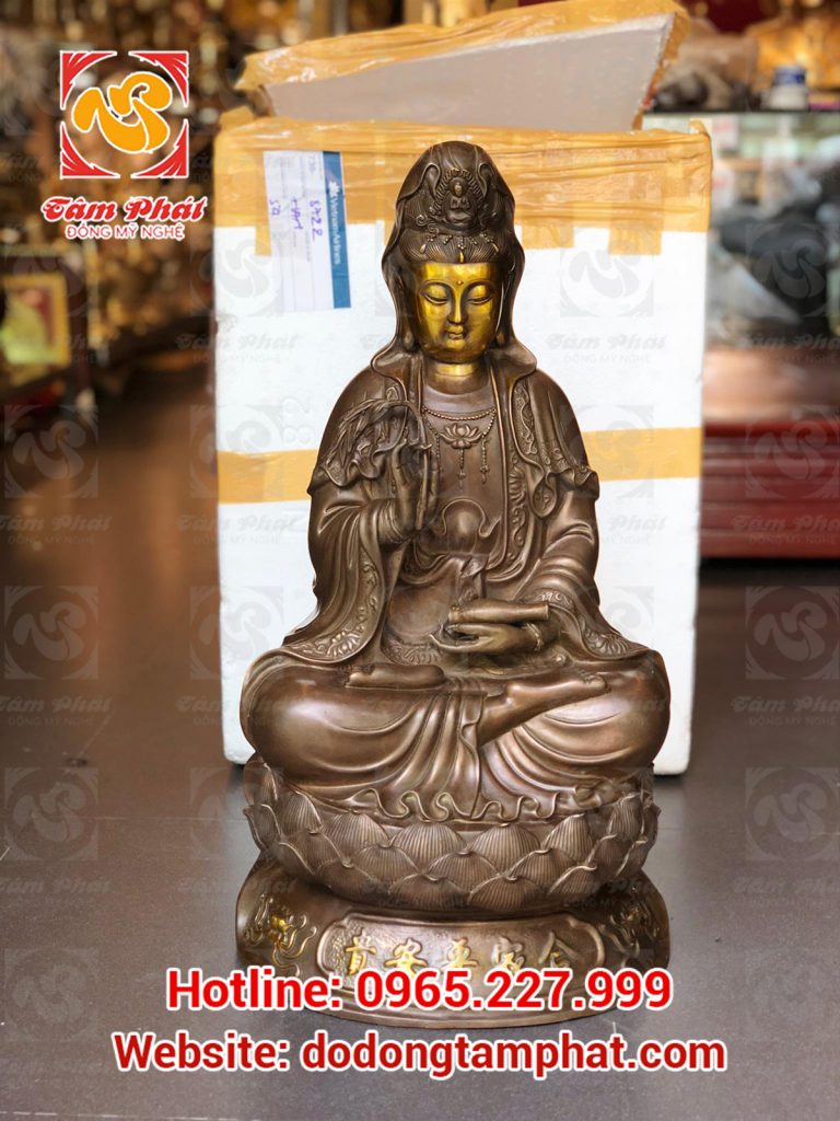 Tượng đồng Quan Thế Âm Bồ Tát – tinh tế, linh thiêng tại Tâm Phát