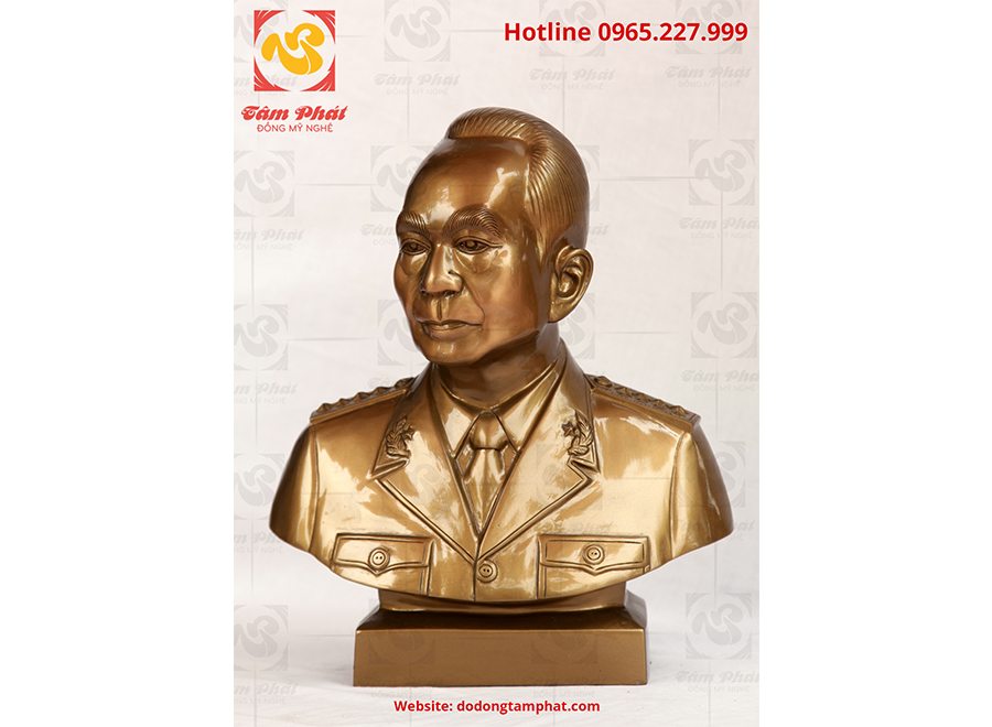 Tượng đồng đại tướng Võ Nguyên Giáp bán thân cao 42 cm