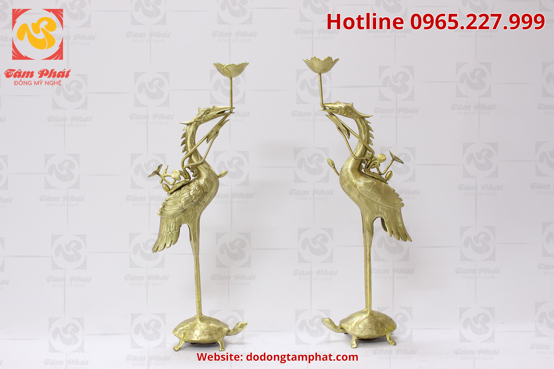 Hạc thờ bằng đồng cát tút