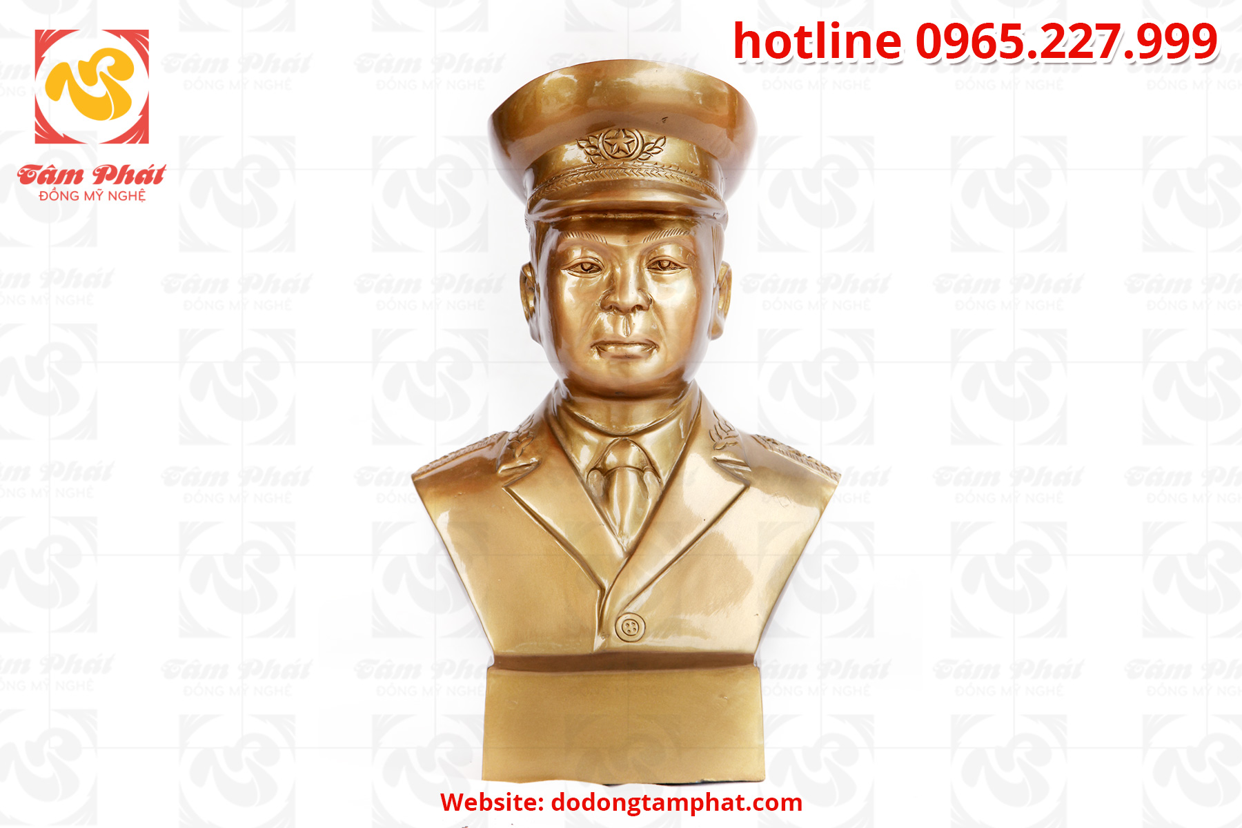 Tượng đồng đại tướng Võ Nguyên Giáp bán thân cao 50 cm