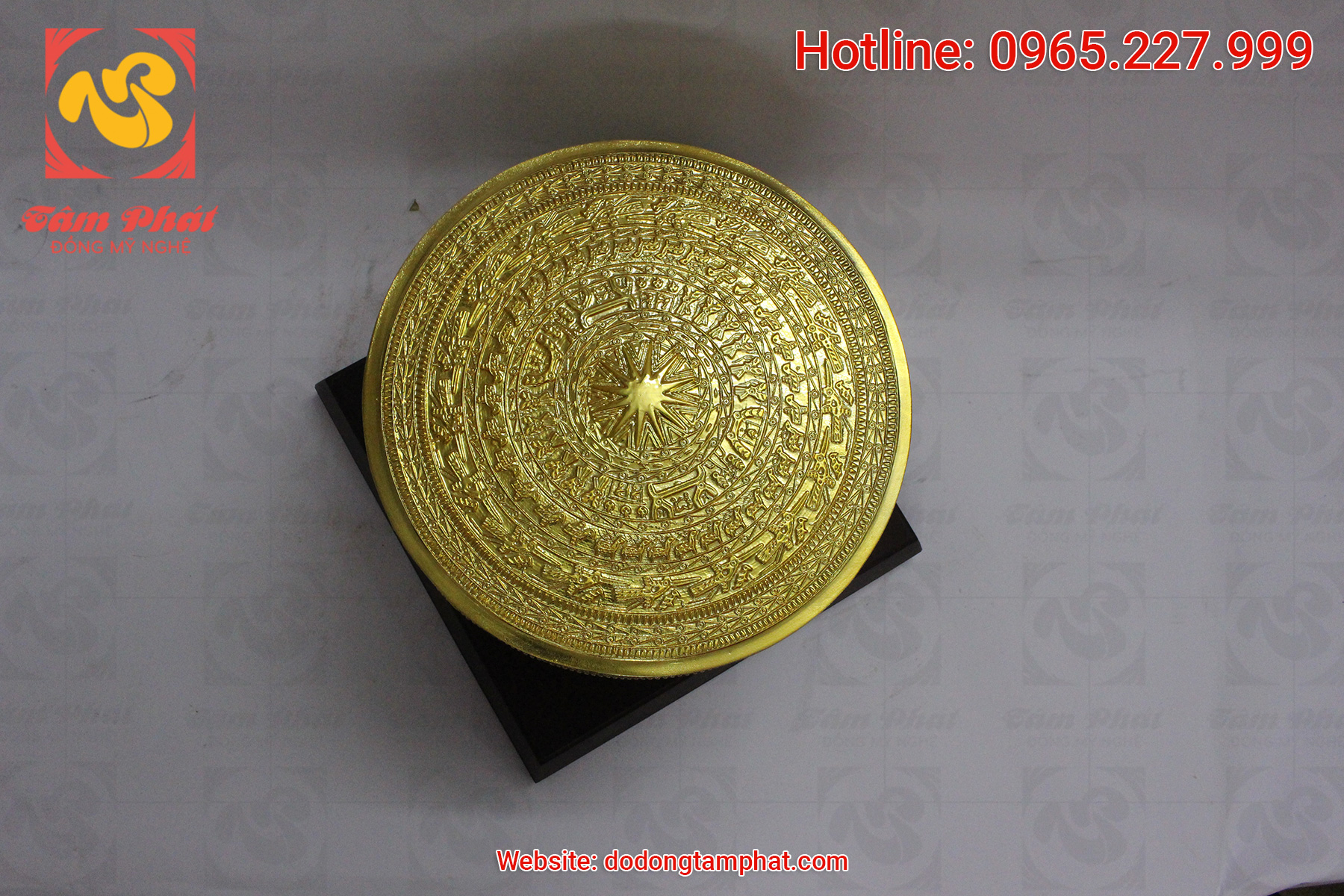 Trống đồng mạ vàng cao cấp
