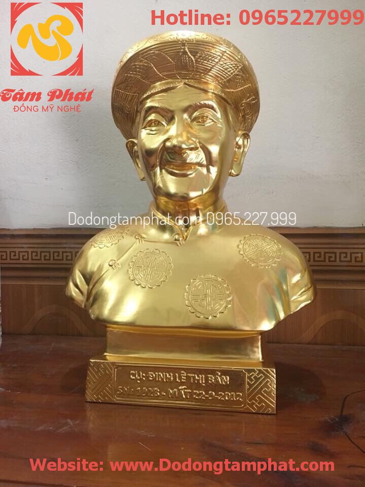 Tượng chân dung, tượng truyền thần mạ vàng