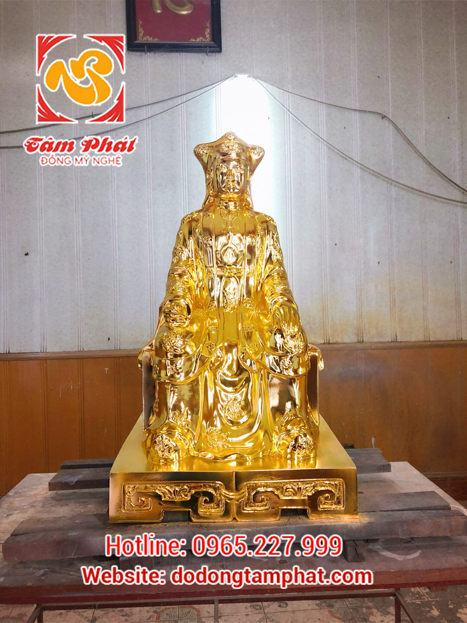 Tượng Cô Đôi Thượng Ngàn mạ vàng 24K