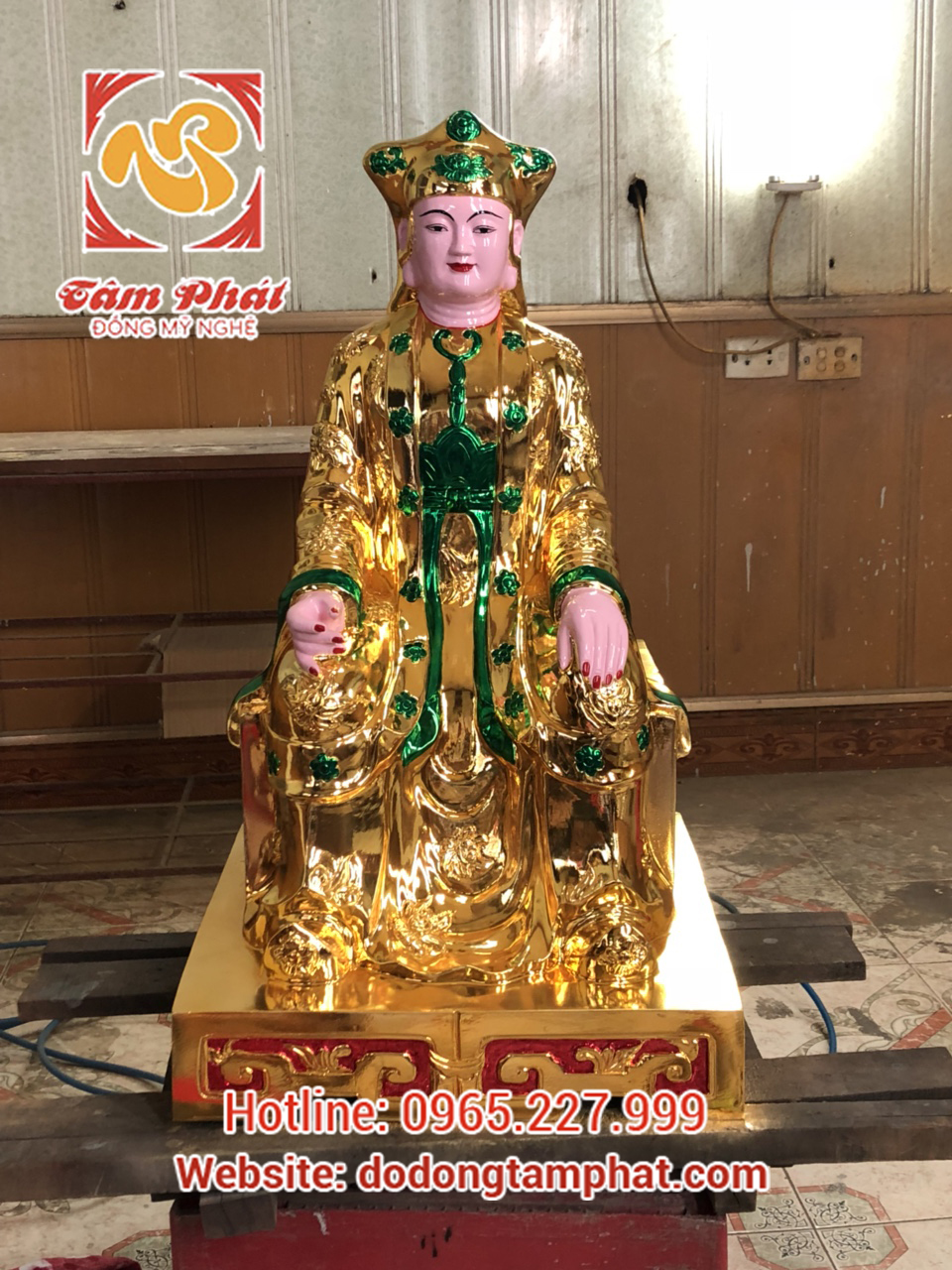 Tượng Cô Đôi Thượng Ngàn mạ vàng 24K