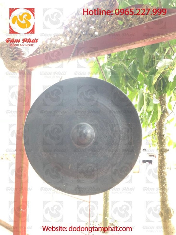 Chiêng đồng đường kính 60cm hun đen giả cổ