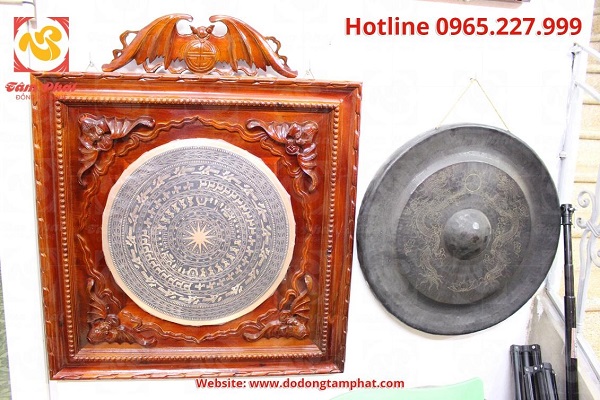 Chiêng đồng đường kính 60cm hun đen giả cổ