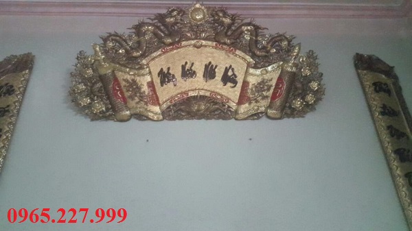 Hoành phi câu đối bằng đồng chủ đề Uống nước nhớ nguồn