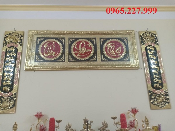 Hoành phi câu đối bằng đồng ý nghĩa, đại tự Phúc Lộc Thọ