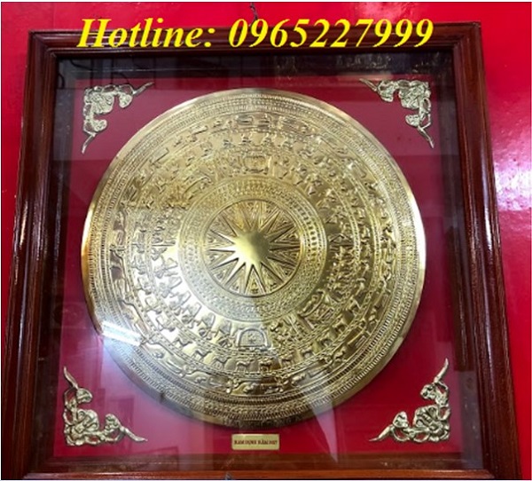 Tranh trống đồng treo tường đường kính 50cm hình thức đẹp mắt