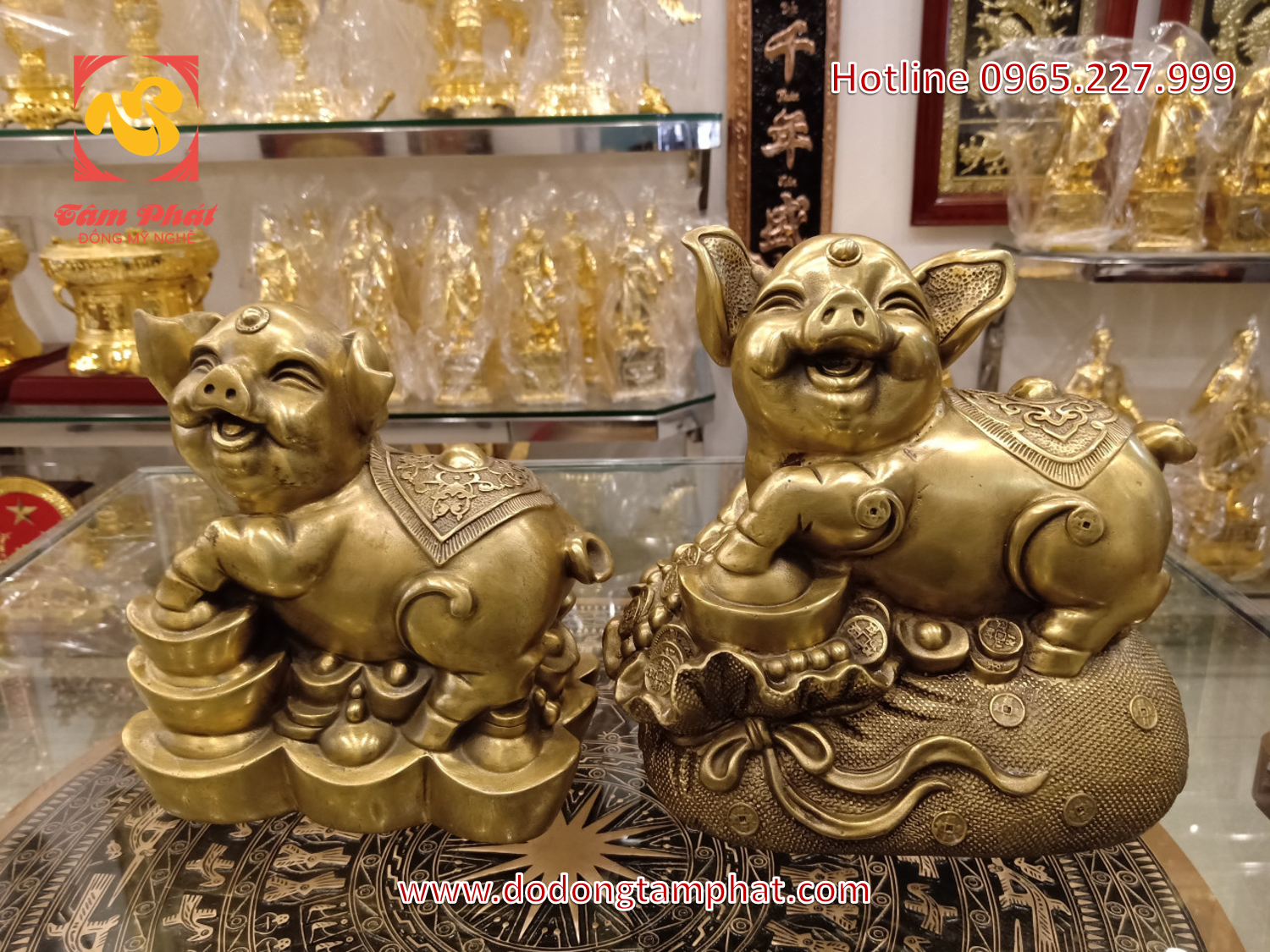 Linh vật lợn thiếp vàng 9999 cao cấp