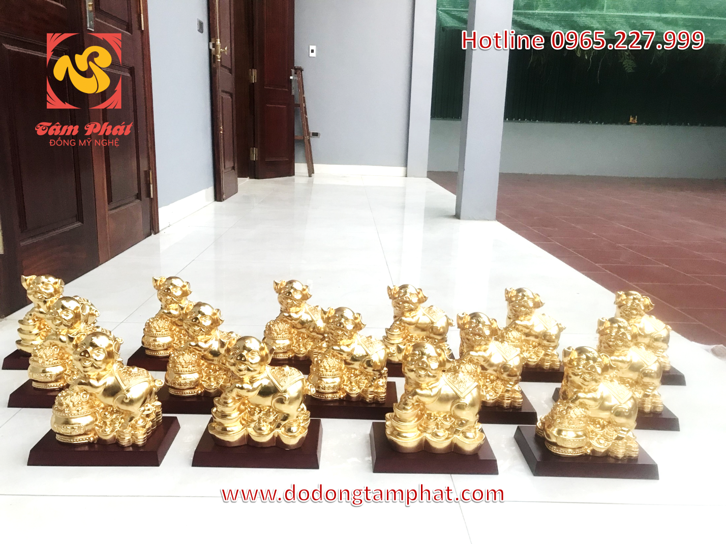 Linh vật lợn thiếp vàng 9999 cao cấp