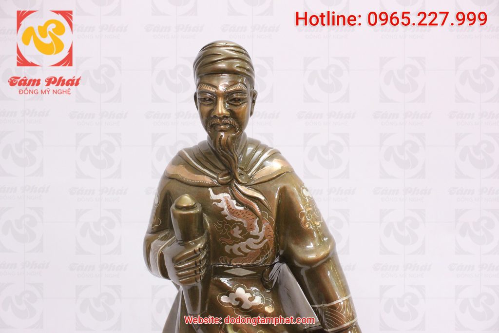 Tượng đồng Trần Quốc Tuấn cao 60 cm