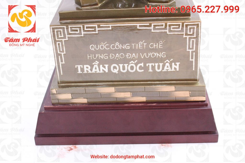 Tượng đồng Trần Quốc Tuấn cao 60 cm