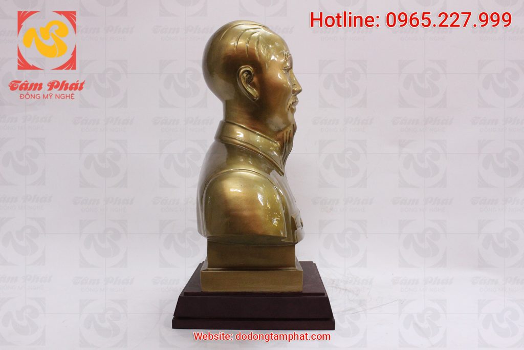 Tượng đồng : Bác Hồ bán thân cao 50 cm