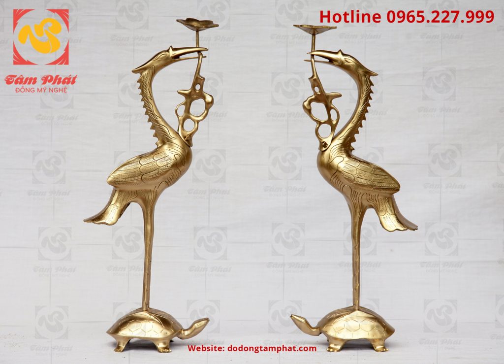 Hạc thờ bằng đồng cát tút