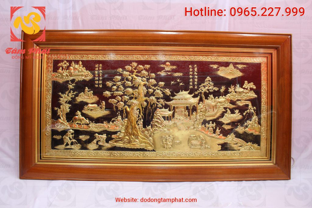 Trang đồng quê vàng nền đen