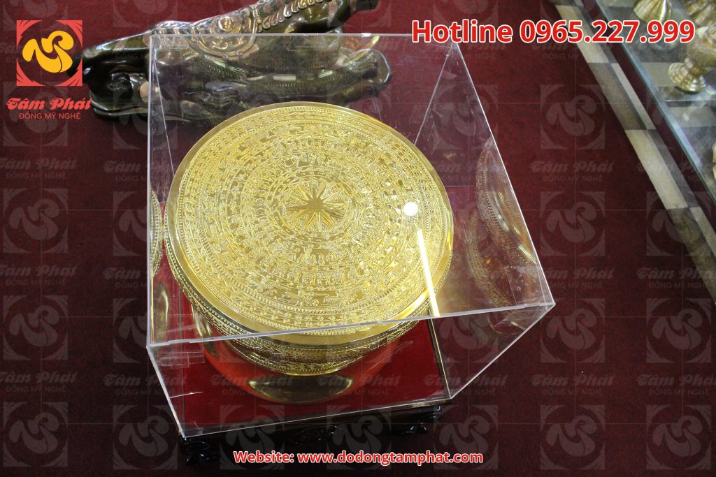 Trống đồng mạ vàng 24k