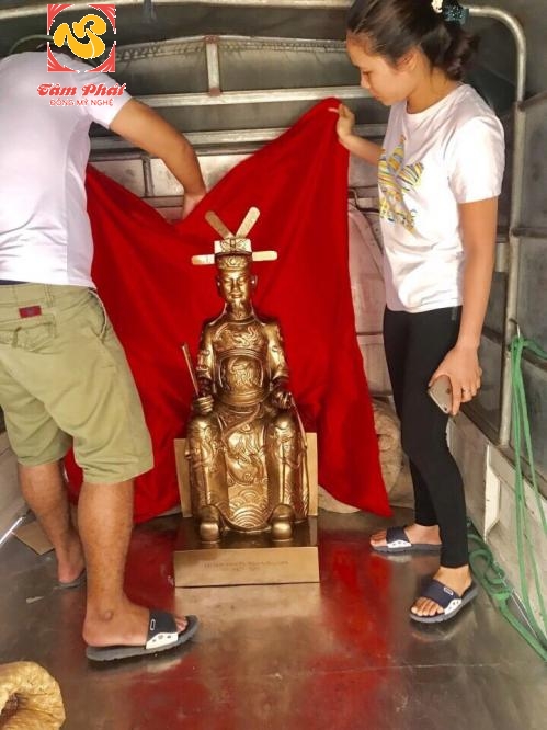 Tượng An Sinh Vương Trần Quốc Liễu cao 1m đồng đỏ đã hoàn thành