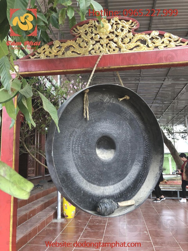 Chiêng đồng đường kính 60cm hun đen giả cổ