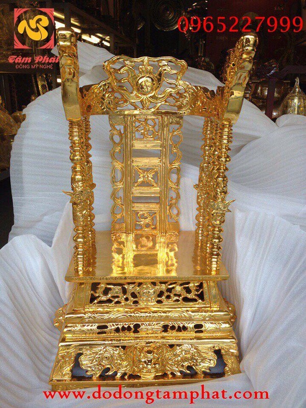 Ngai thờ bằng đồng mạ vàng cao 81cm đẹp xuất sắc