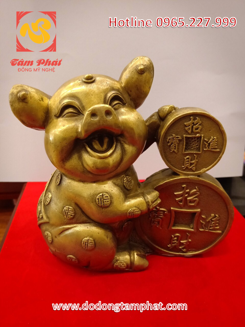 Tượng heo Chiêu Tài Tấn Bảo bằng đồng, hình thức đa dạng