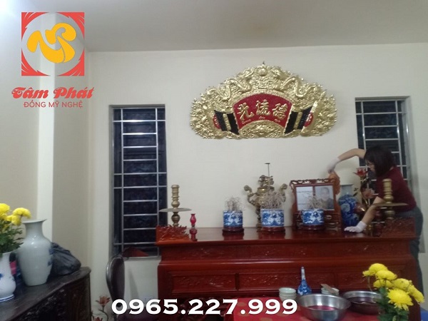 Cuốn thư bàn thờ đại tự Đức Lưu Quang tinh xảo