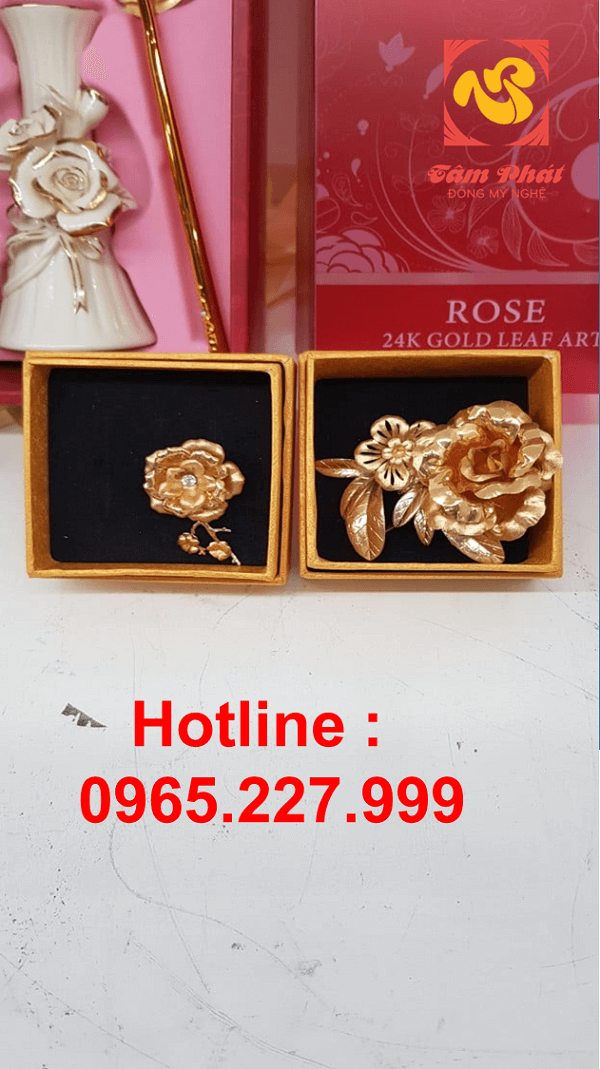 Hoa đồng mạ vàng 24k đẹp tinh xảo - món quà ý nghĩa nhất Hoa đồng mạ vàng 24k đẹp tinh xảo - món quà ý nghĩa nhất