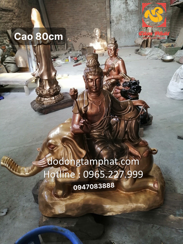 Tượng Phật giáo bằng đồng nguyên chất đúc theo kích thước yêu cầu