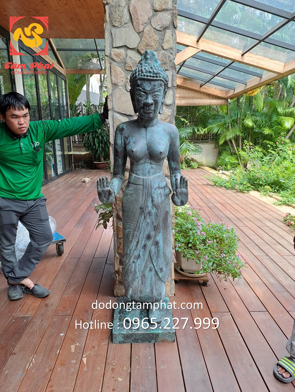 Tượng Phật giáo bằng đồng nguyên chất đúc theo kích thước yêu cầu