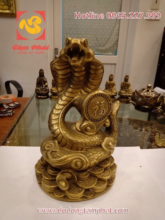 Ý nghĩa và cách đặt tượng rắn bằng đồng trong phong thủy