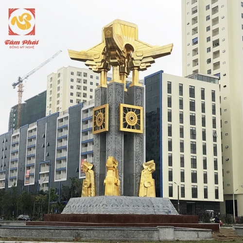 Đồ đồng Tâm Phát thi công Tượng Đài biểu tượng của Thành phố Bắc Ninh