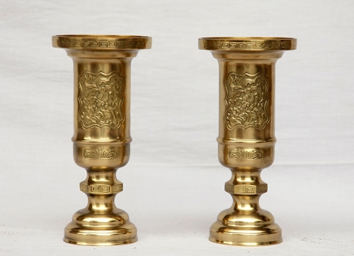 Ống cắm hương bằng đồng cát tút cao 35cm