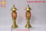 Đôi đèn thờ bằng đồng cát tút