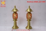 Đôi đèn thờ bằng đồng cát tút