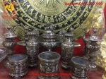 Bộ đồ thờ đồng đỏ khảm ngũ sắc