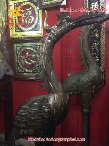 Đôi hạc đồng kích thước lớn – Đồng mỹ nghệ Tâm Phát