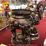 Lư đồng đỏ cạo màu 150kg Đồng mỹ nghệ Tâm Phát