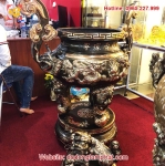 Lư đồng đỏ cạo màu 150kg Đồng mỹ nghệ Tâm Phát