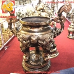 Lư đồng đỏ cạo màu 150kg Đồng mỹ nghệ Tâm Phát