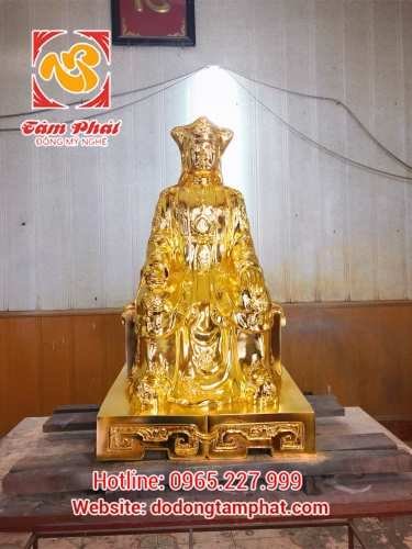 Tượng Cô Đôi Thượng Ngàn mạ vàng 24K