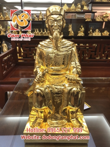 Tượng Đức Thánh Trần mạ vàng 24K cao cấp