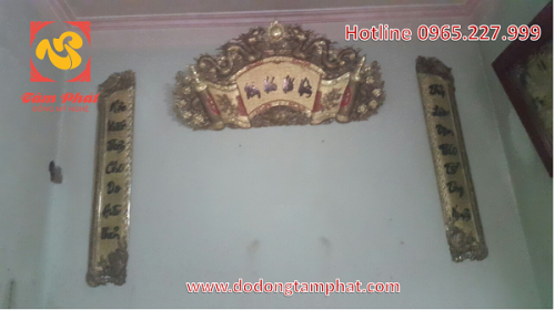 Hoành phi câu đối bằng đồng chủ đề Uống nước nhớ nguồn