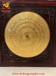 Tranh mặt trống đồng Đông Sơn mạ vàng đẹp xuất sắc