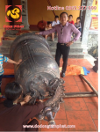Chuông đồng Đại Hồng nặng 500kg hun đen giả cổ đúc trực tiếp tại đình chùa
