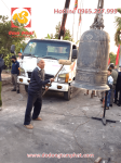 Đúc chuông chùa nặng 200kg, âm thanh trong và vang xa