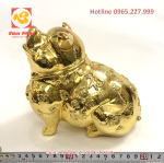 Tượng heo Nghênh Phúc mạ vàng 24k mang lại may mắn