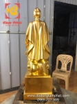 Tượng Hưng Đạo vương bằng đồng thếp vàng cao 80cm