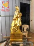 Tượng Hưng Đạo vương bằng đồng thếp vàng cao 80cm